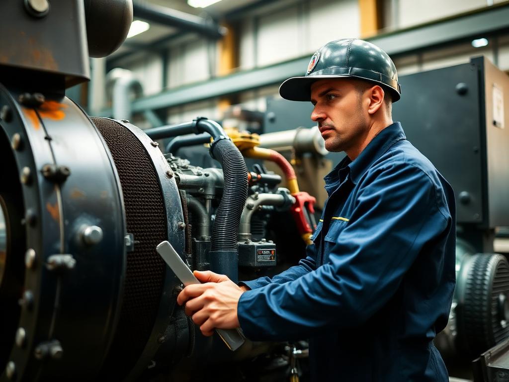 Manutenção de geradores por técnico especializado